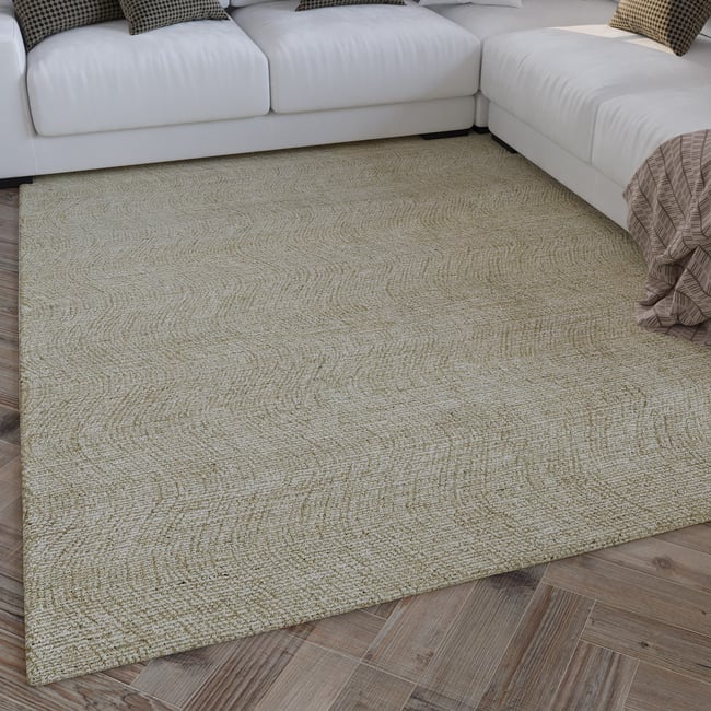 Tapis chic à texture subtile ,  HAMPTONS THIRTEEN Couleur beige sable <span itemprop=