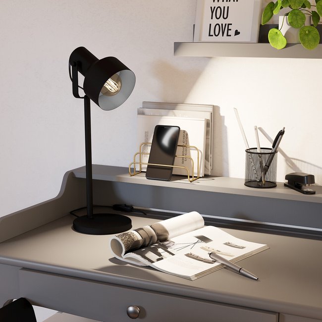 Candeeiro de mesa Casibare, EGLO preto <span itemprop=