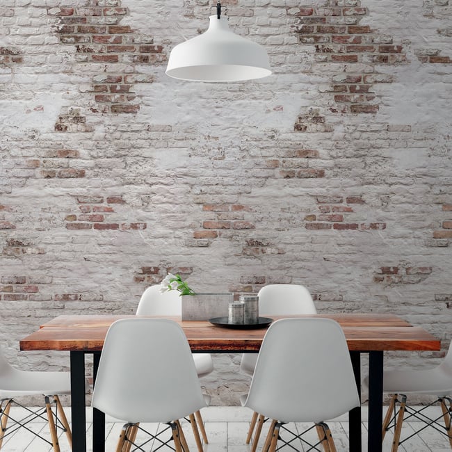 Papier peint  briques Couleur gris <span itemprop=
