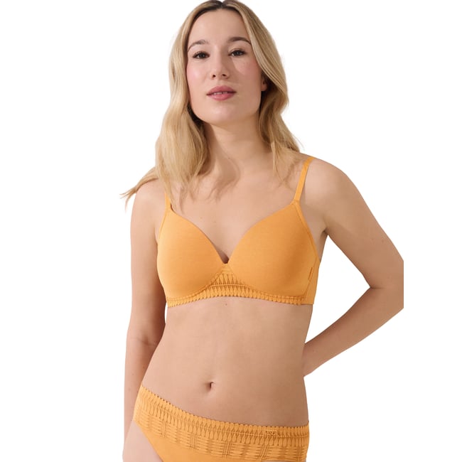 Soutien-gorge préformé sans armatures Ophelia jaune <span itemprop=