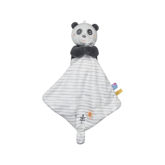 Doudou mouchoir xl panda peio velours doux gris <span itemprop=