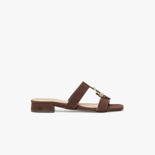 Mule en cuir YSEE marron marron fonce <span itemprop=