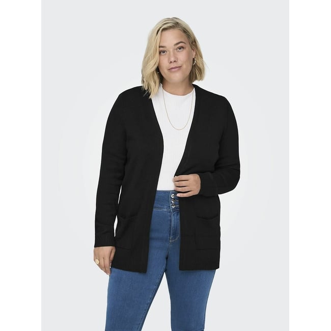 Gilet mi-long noir <span itemprop=