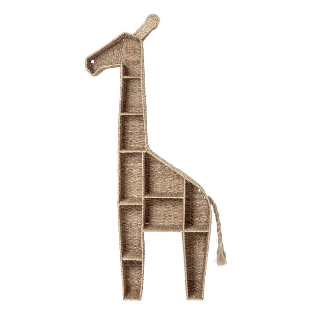 Bibliothèque enfant en rotin Girafe Couleur naturel <span itemprop=