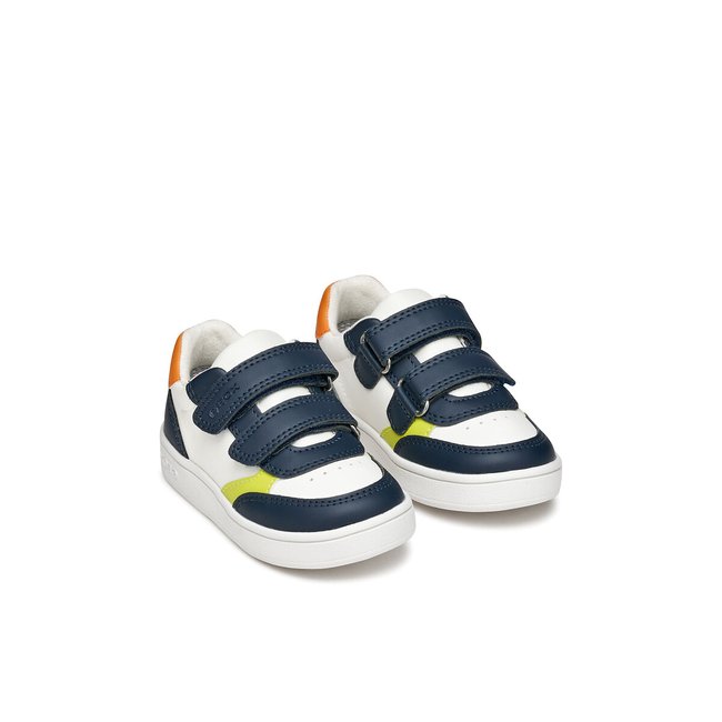 Atmungsaktive Sneaker mit Klettverschluss Eclyper weiss/marine <span itemprop=