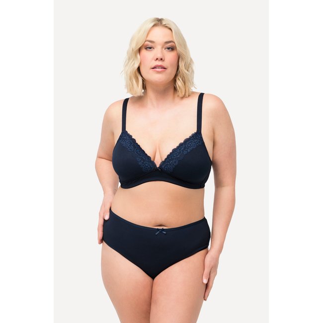 Soutien-gorge sans armatures à bonnets en bleu nuit <span itemprop=