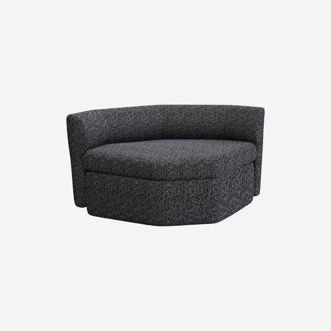 Chauffeuse en tissu UMBERTO Couleur noir <span itemprop=