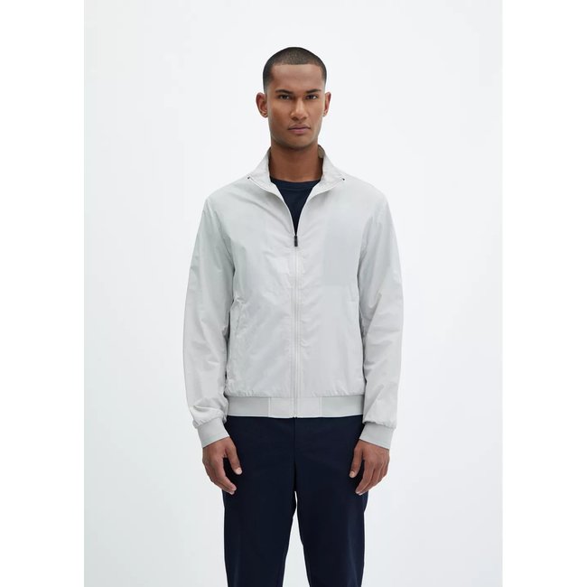 Veste zippée résistante à l’eau gris glacé <span itemprop=