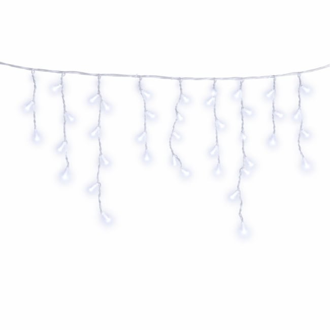 Guirlande Pro Stalactite 30m 1080 Led Blanc Froid Et Flashs Couleur blanc <span itemprop=