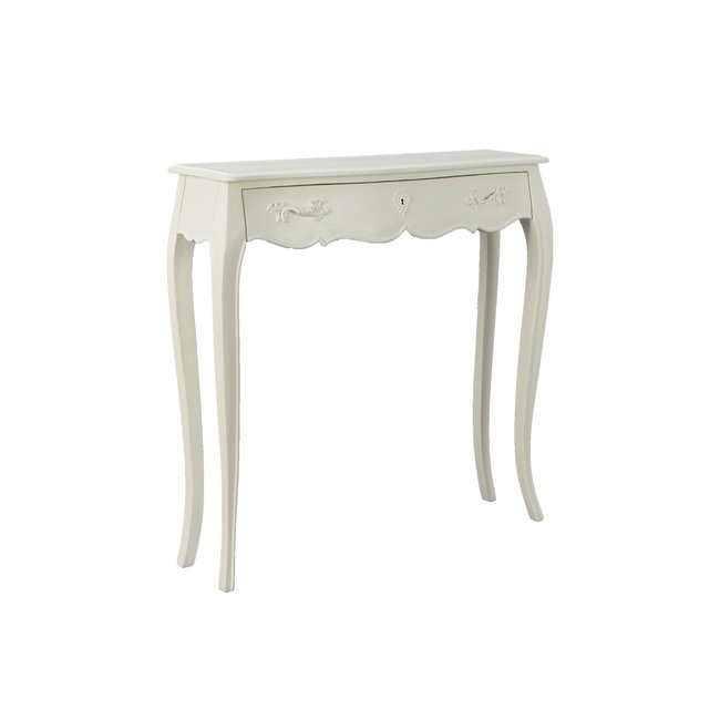 Console Murano Blanc 1 Tiroir Couleur blanc <span itemprop=