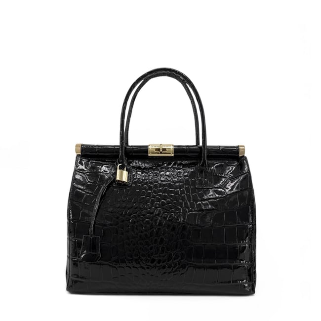 Sac à main en cuir à motif crocodile TROCADERO CROCO - OH MY BAG