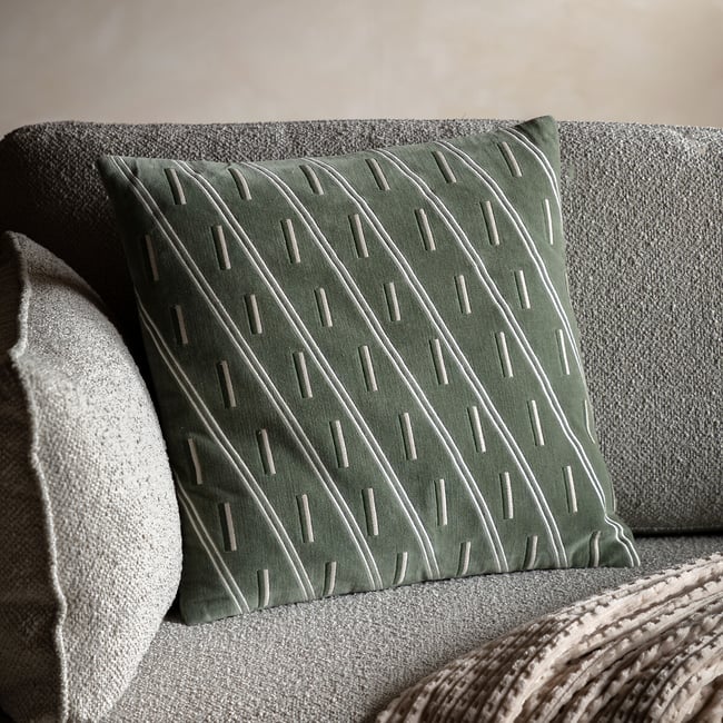 Celeste Velvet Cushion, olive, ÉDITÉ