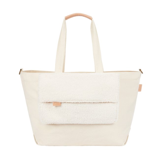 Sac à langer tote bag beige <span itemprop=