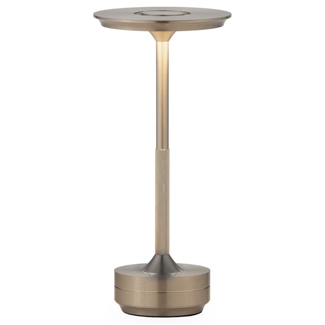 Lampe de table portable LED en métal Couleur argent <span itemprop=