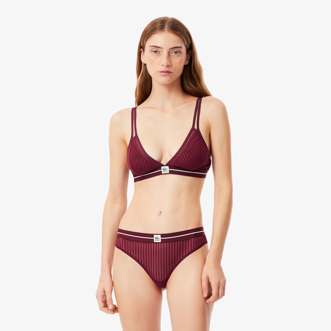 String mesh rayé velours rouge-drd <span itemprop=