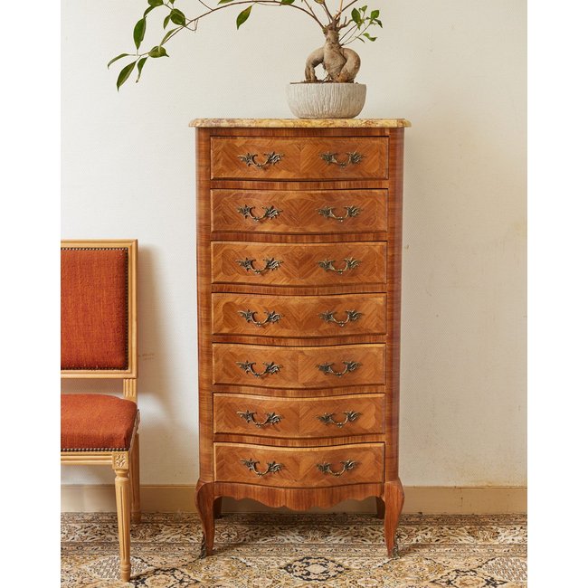 Grand semainier en marbre Valery N°85 - Bon état Couleur bois clair <span itemprop=