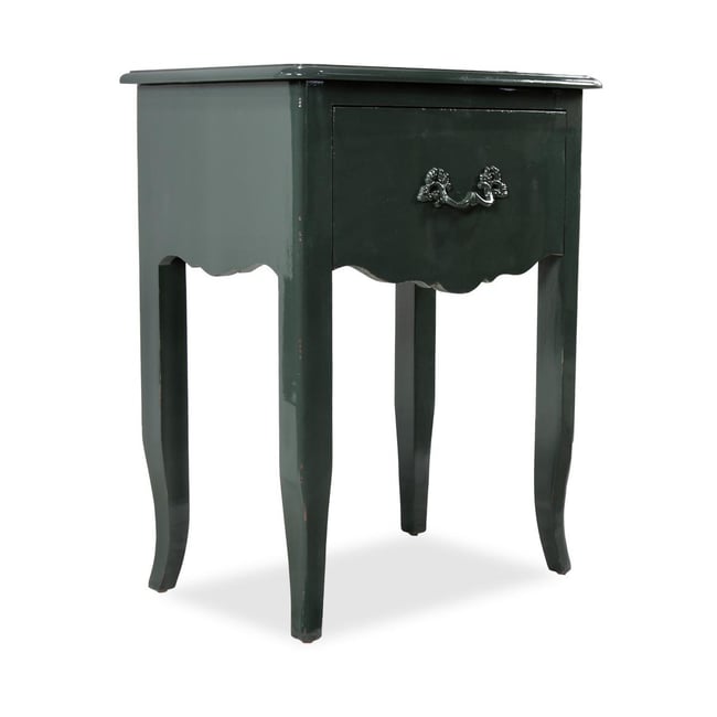 Table de chevet 1 tiroir Couleur vert <span itemprop=
