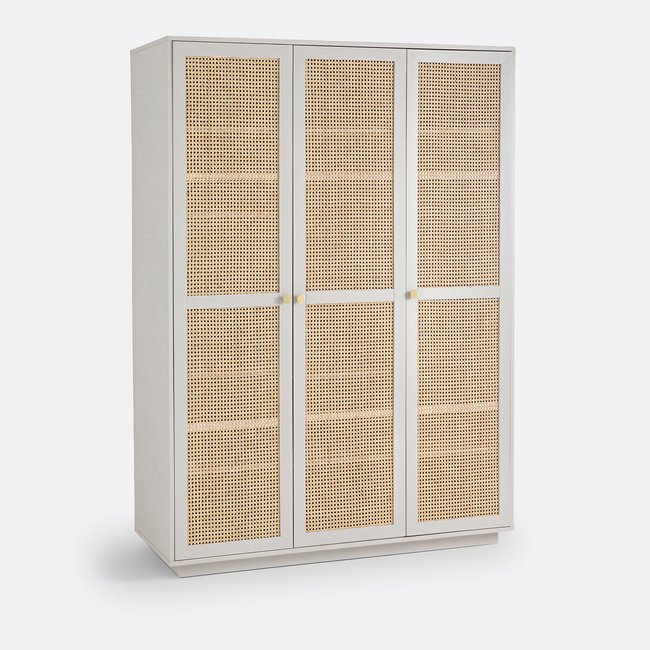 Armoire 3 portes, Paola Couleur gris/naturel <span itemprop=