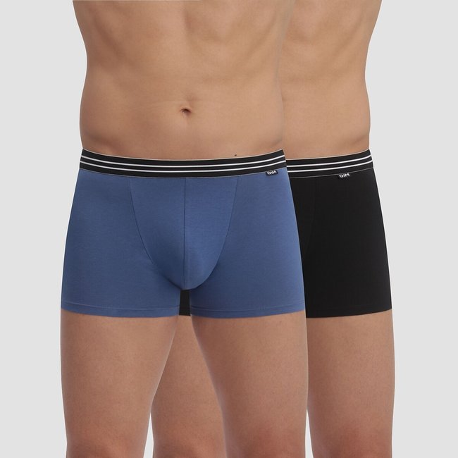 Lote de 2 boxers Ecodim azul + preto <span itemprop=