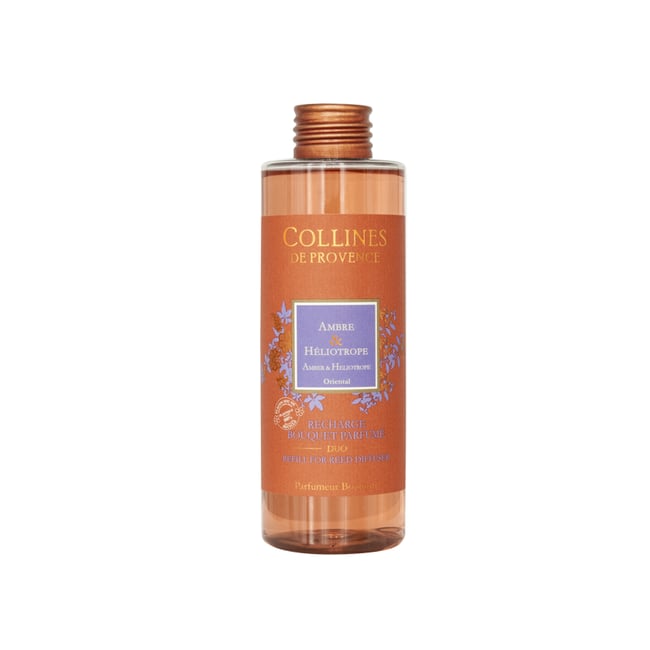 Recharge Diffuseur de parfum Colorée  AMBRE & HÉLIOTROPE Couleur rouge <span itemprop=