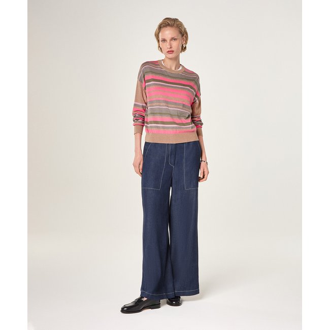 Pull rayé en coton et soie - RODIER