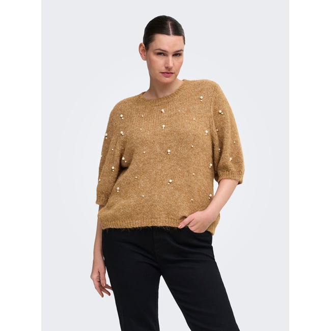 Pull En Maille marron - foxtrot 1 <span itemprop=