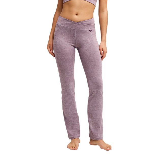Pantalon de sport taille haute RISE & VIBE BOOT LEG. violet blackberry wine <span itemprop=