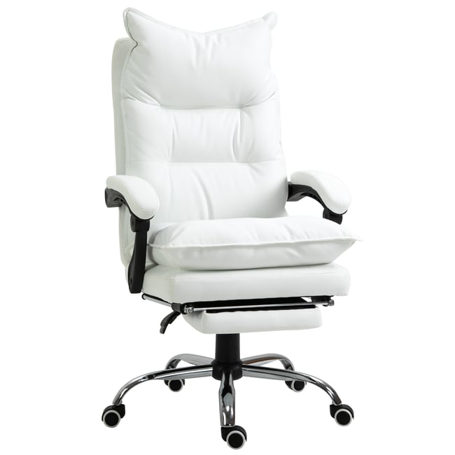 Chaise de bureau Polyuréthane Blanc Couleur blanc <span itemprop=