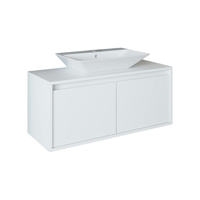 Meuble vasque suspendu 2 portes + vasque FLOE - PIER IMPORT