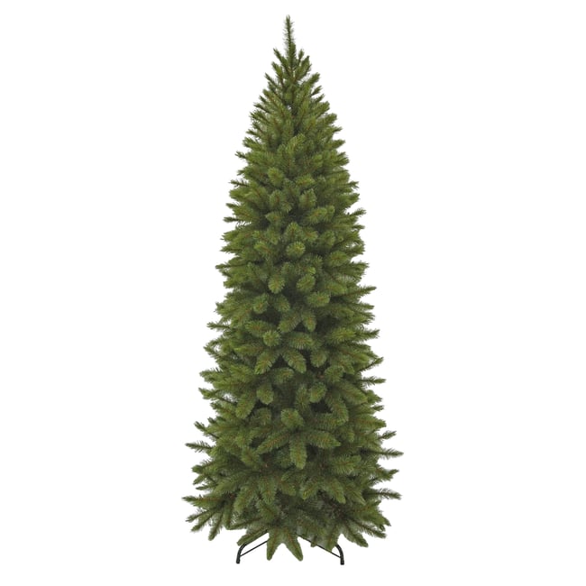 Sapin de Noël artificiel étroit H215 cm BRISTLECONE Couleur vert <span itemprop=