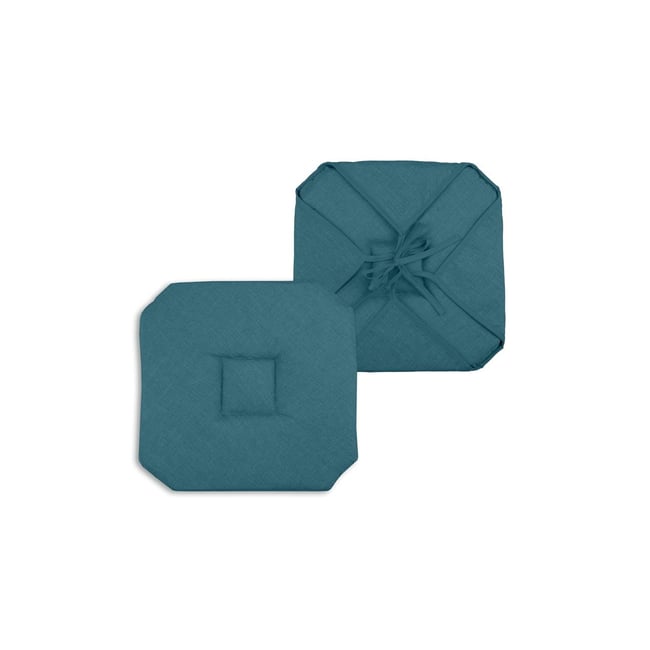 Lot de 2 galettes de chaise 4 rabats chiné - EDEN