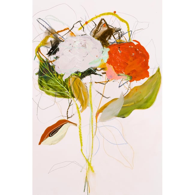 Tableau fleurs note rose - HEXOA