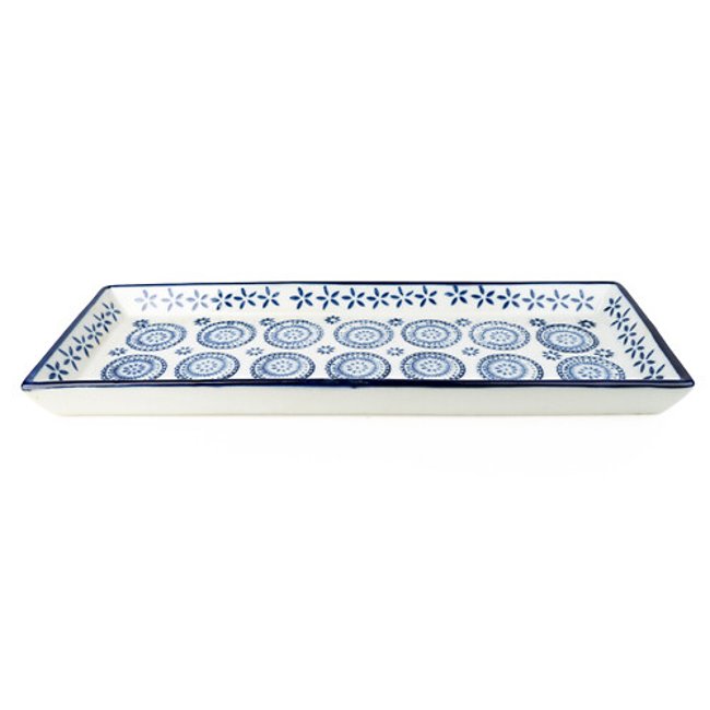 34cm Rectanglar Serving Plate, blue, SO'HOME