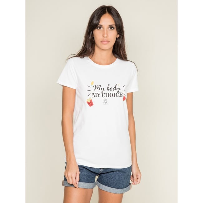 T-shirt Col Rond Message Flety - DONA LISA