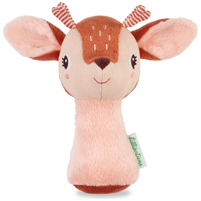 Hochet piou rose, marron <span itemprop=