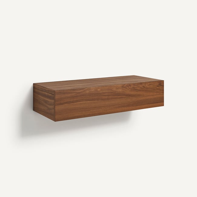 Vesper Solid Walnut 1-låda Flytande sängbord valnöt AM.PM
