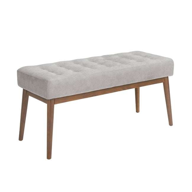Tabouret en tissu gris foncé Couleur gris foncé | noyer <span itemprop=