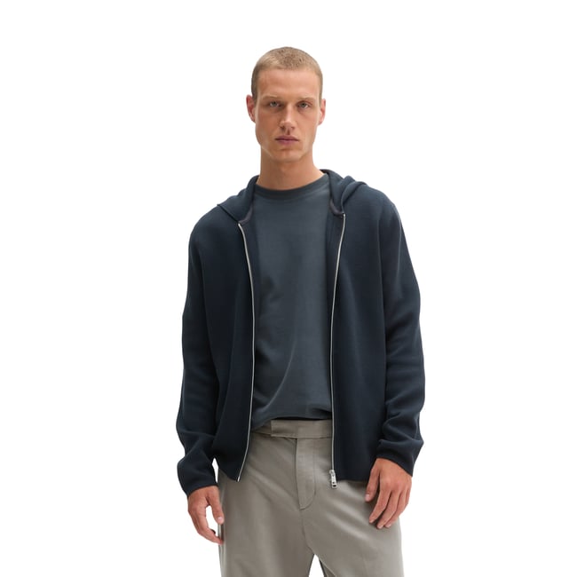 Cardigan à capuche regular en coton biologique certifié - MARC O'POLO