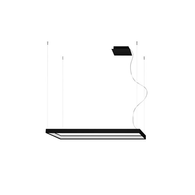 Lustre Aluminium Noir LED 1 Tuula Couleur noir <span itemprop=