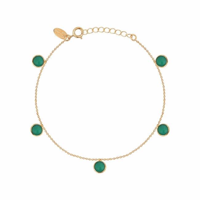 Bracelet multi moorea quartz vert vert <span itemprop=
