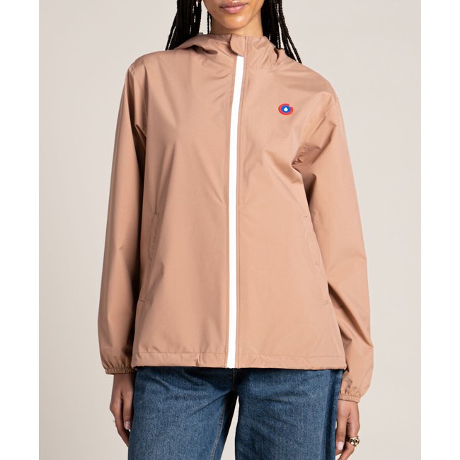 Cortaviento unisex con cremallera y capucha, PASSY canela <span itemprop=