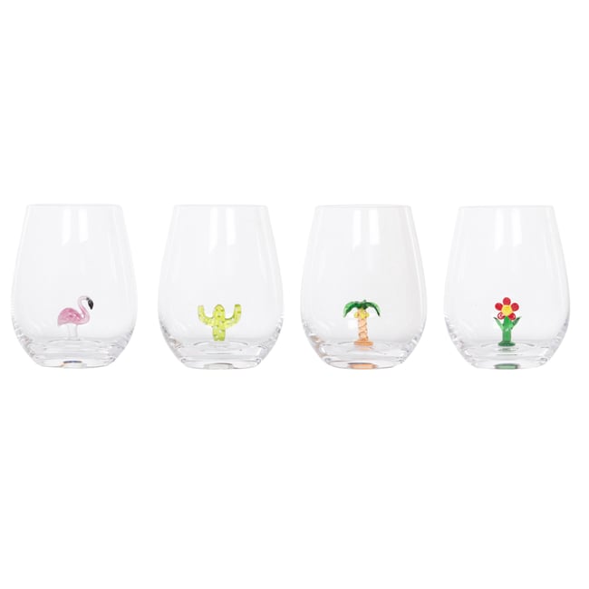 Verre fantaisie Fiji (lot de 4) - FIJI Couleur transparent / cristal <span itemprop=