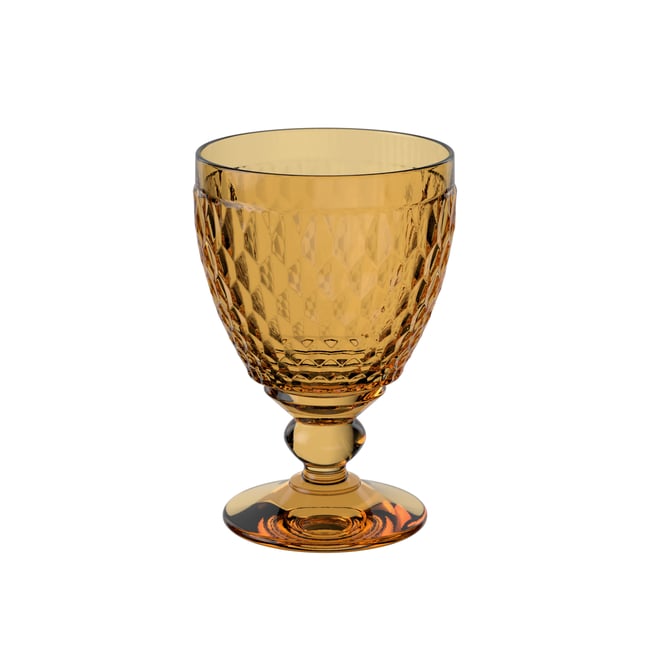 Verre À Eau À Pied BOSTON Couleur jaune <span itemprop=