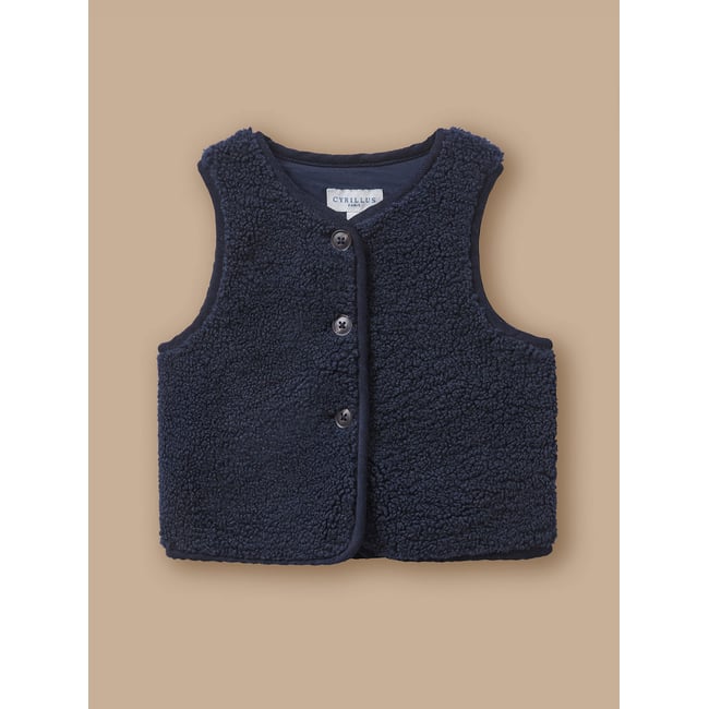 Veste sans manches sherpa encre <span itemprop=