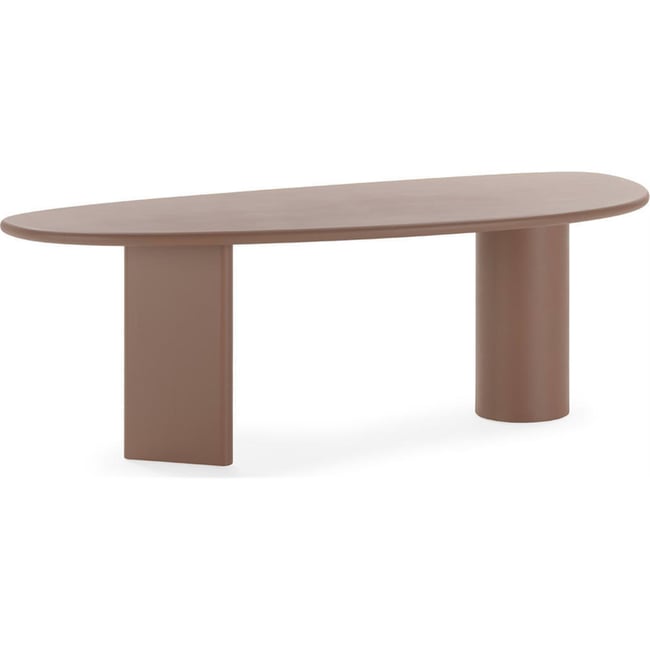 Table de salle à manger ovale, 8 Places Couleur moka <span itemprop=