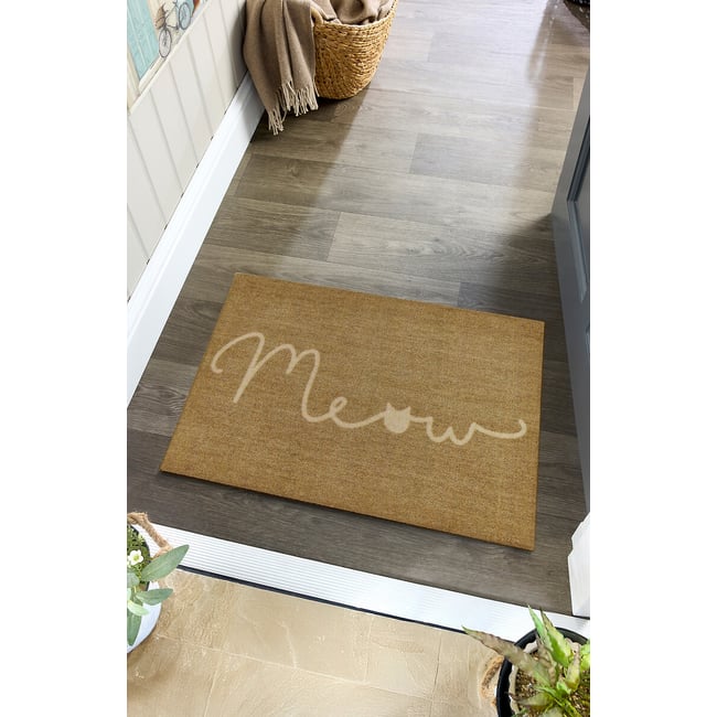 Meow Stain Resistant Pet Mat 50x75cm, beige, HOWLER & SCRATCH