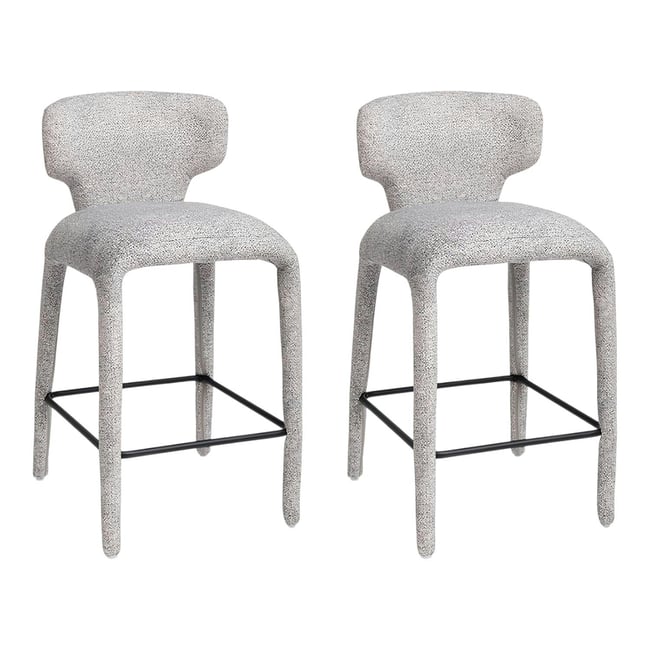 Tabouret de bar en tissu (lot de 2) TULSA - PIER IMPORT