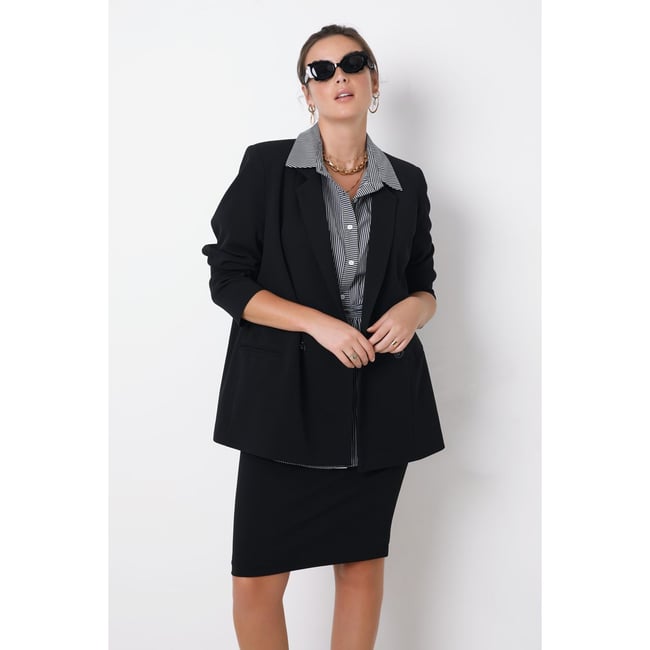 Veste Courte Noire JEAN-MARC PHILIPPE - Taille 8 (56) - Neuve Avec étiquettes - Femme