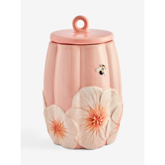Bocal à biscuits faune et flore Couleur rose <span itemprop=