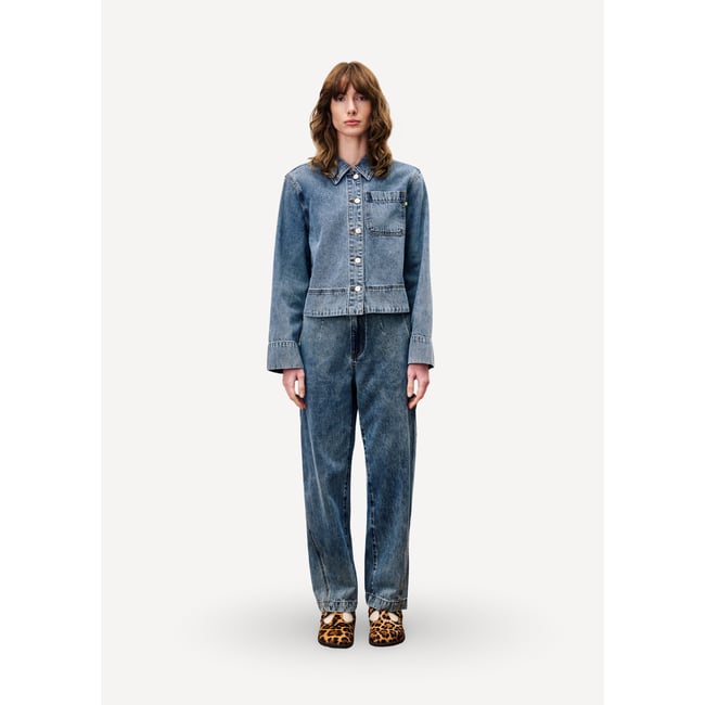 Veste  en coton CAMUS bleu jean <span itemprop=